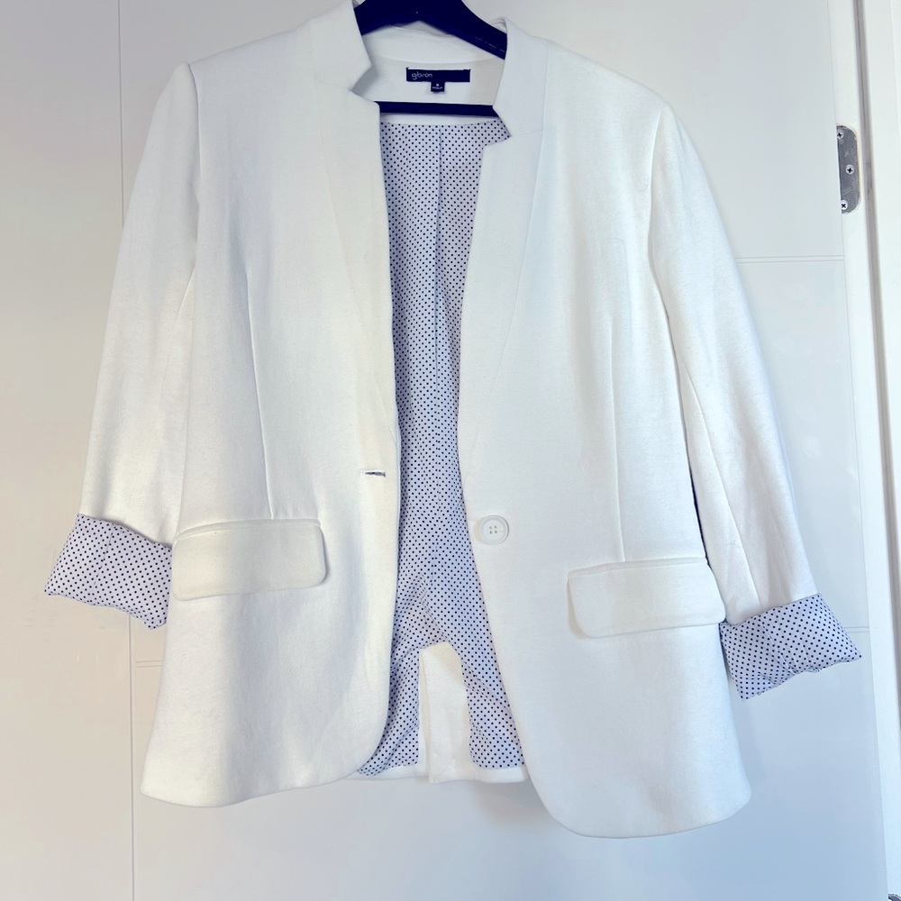 White Notch Collar Gibson Blazer